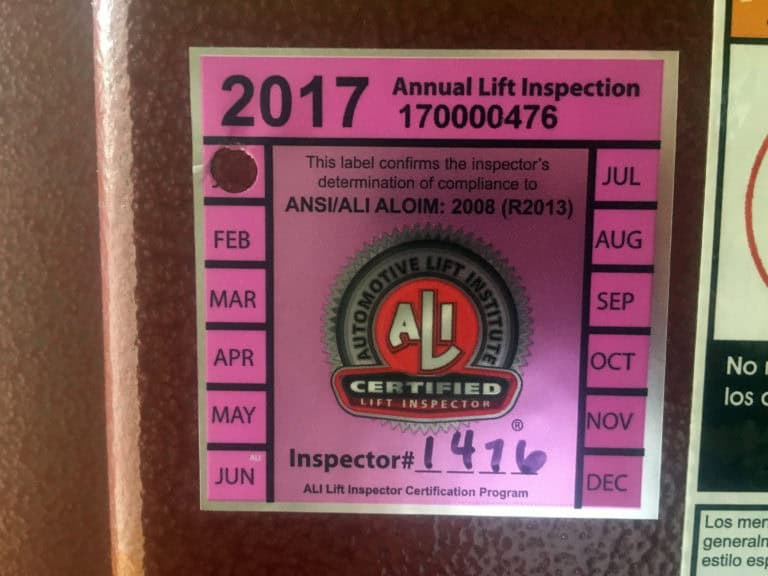 Lift Inspection FAQ