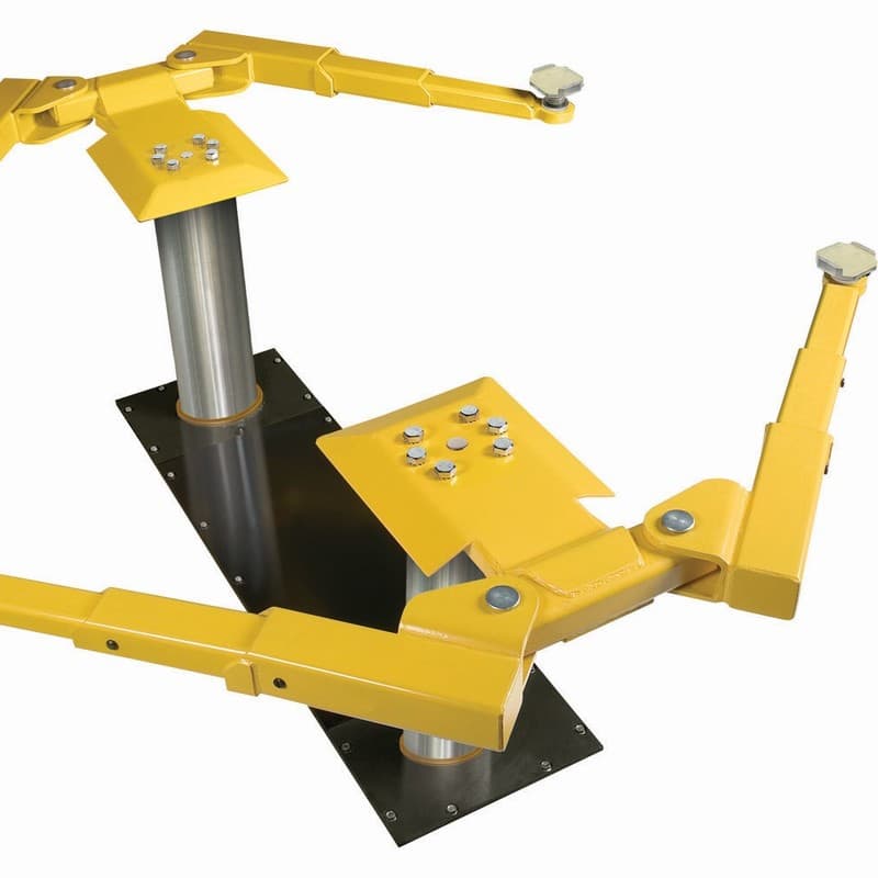 Types-Of-Car-Lifts-Multi-Post-Inground-Lift-yellow-chrome-Challenger-CHALLENGER-EV1020WV